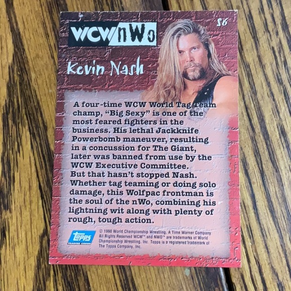 5 WCWnWo wrestling collectors cards: STING, HOGAN, LUGER, GOLDBERG & KEVIN NASH - Picture 7 of 7